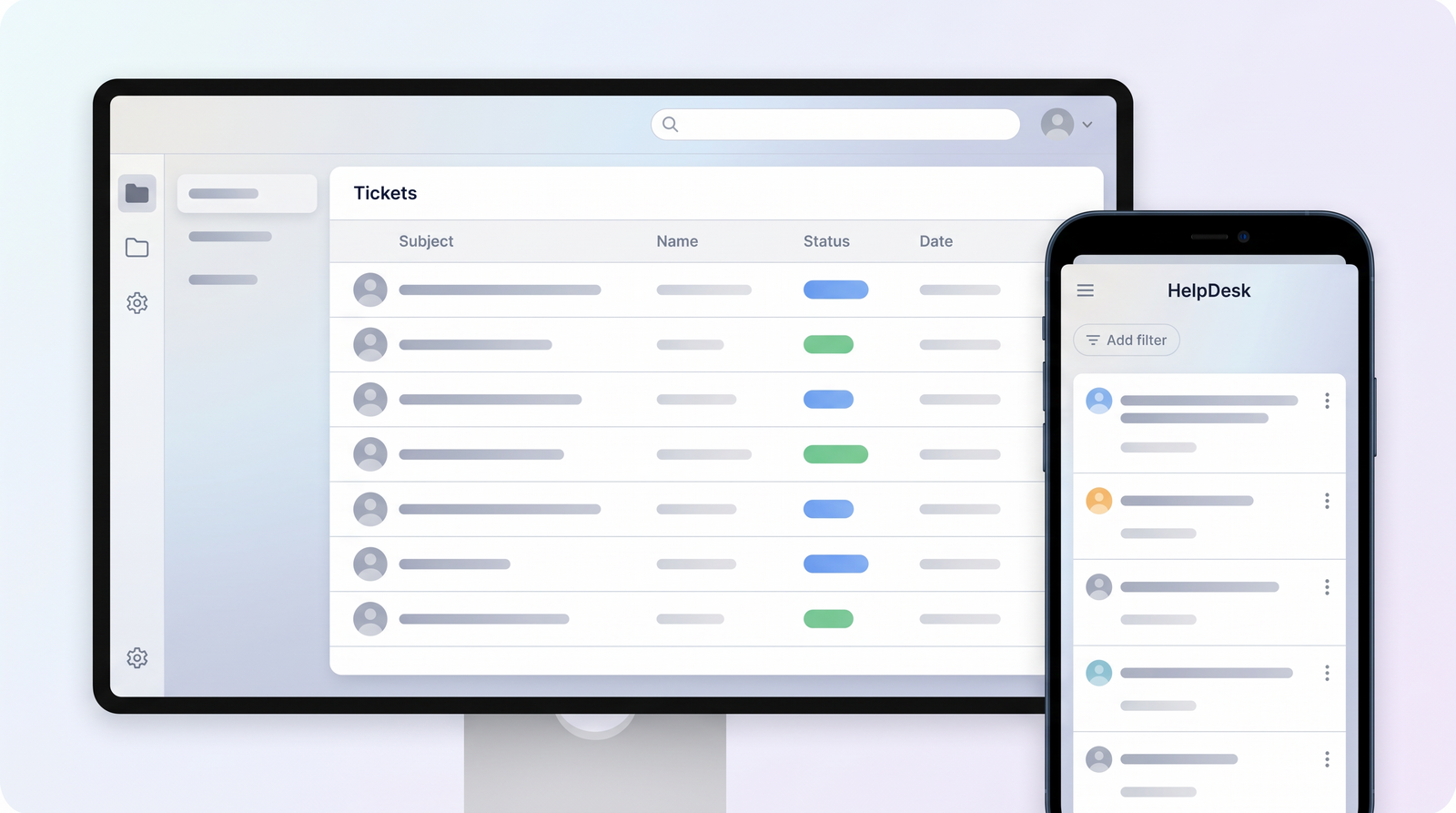 HelpDesk across devices
